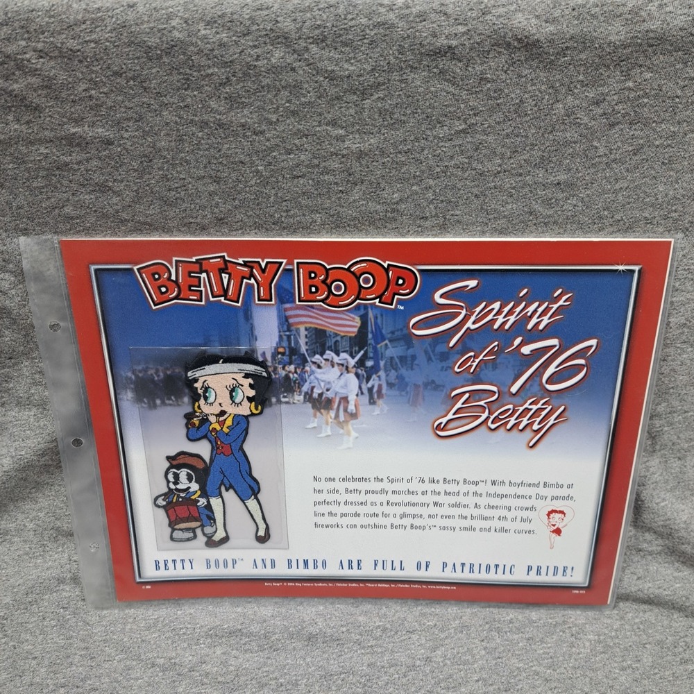 Betty Boop Patch Spirit Of 76 Betty Clothing Patch Collectible Vintage Americana